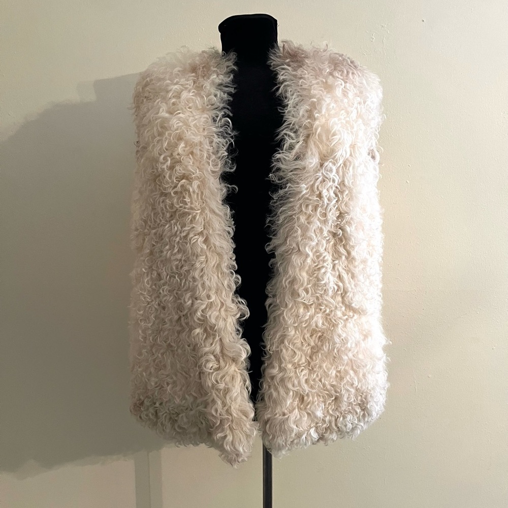 Vintage Tigrado Curly Lamb Fur Vest